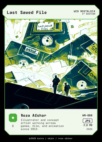 Last Saved File by Reza Afshar, WN-008 Pento card