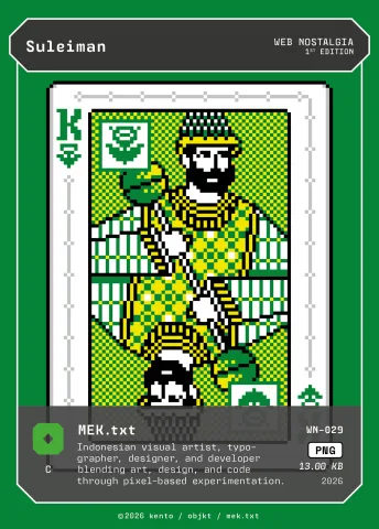 Suleiman by MEK.txt, WN-029 Pento card