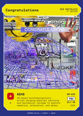 Congratulations by ADHD, WN-035 Pento card
