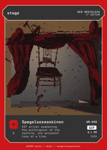 stage by Spøgelsesmaskinen, WN-048 Pento card