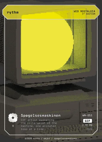 rythm by Spøgelsesmaskinen, WN-051 Pento card
