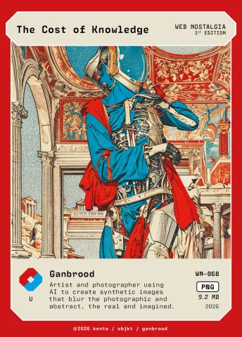 The Cost of Knowledge by Ganbrood, WN-068 Pento card