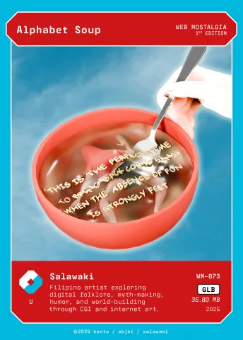 Alphabet Soup by Salawaki, WN-073 Pento card