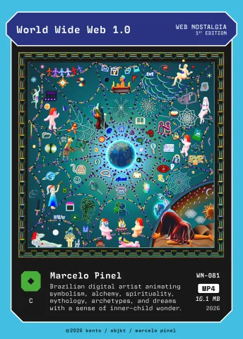World Wide Web 1.0 by Marcelo Pinel, WN-081 Pento card