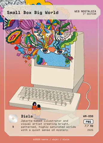 Small Box Big World by Diela, WN-090 Pento card