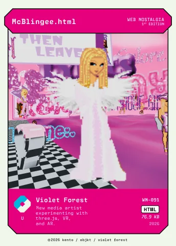 McBlingee.html by Violet Forest, WN-091 Pento card