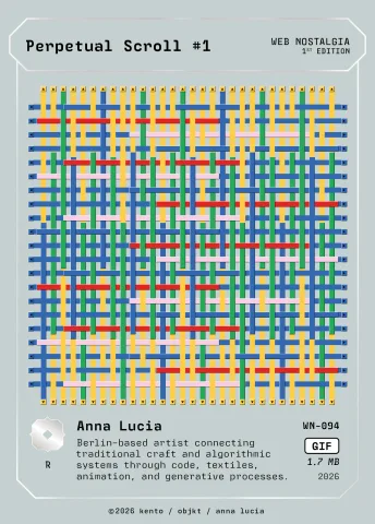 Perpetual Scroll #1 by Anna Lucia, WN-094 Pento card