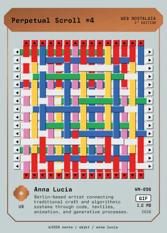 Perpetual Scroll #4 by Anna Lucia, WN-096 Pento card
