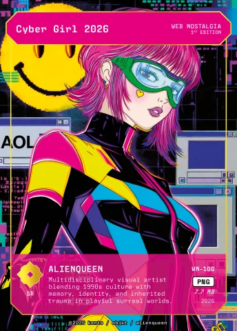 Cyber Girl 2026 by ALIENQUEEN, WN-100 Pento card