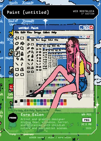 Paint (untitled) by Esra Eslen, WN-P01 Pento card